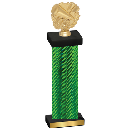 Single Green Carbon Fiber Cheerleading Trophy