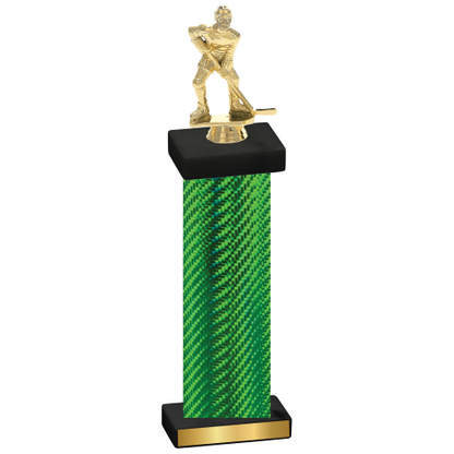 Single Green Carbon Fiber Hockey Trophy