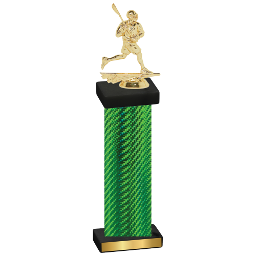 Single Green Carbon Fiber Lacrosse Trophy