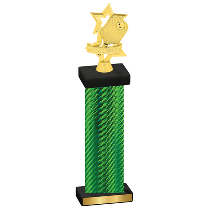 Single Green Carbon Fiber Pickleball Trophy