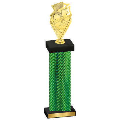 Single Green Carbon Fiber Pickleball Trophy