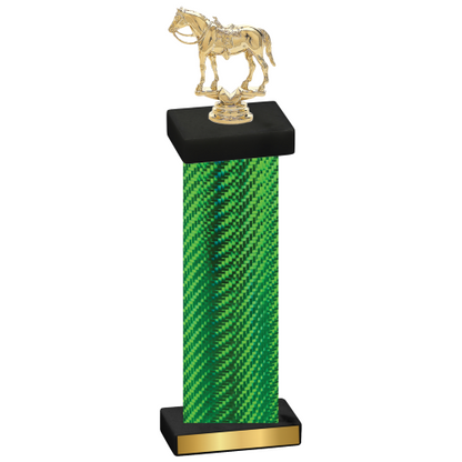 Single Green Carbon Fiber Horses Trophy