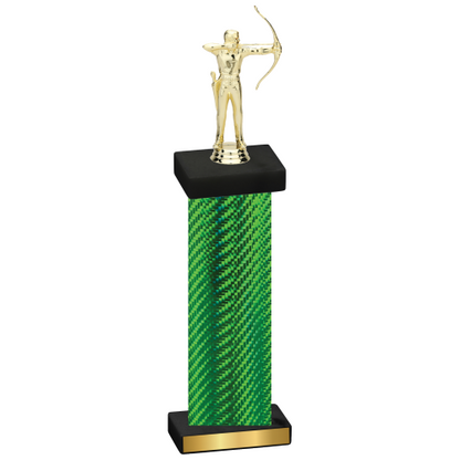 Single Green Carbon Fiber Archery Trophy