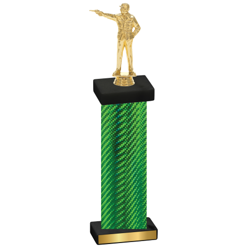 Single Green Carbon Fiber Shooter Trophy