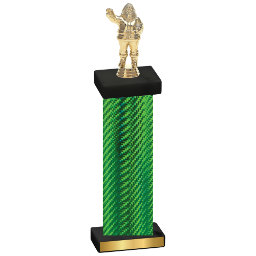 Single Green Carbon Fiber Holiday Trophy