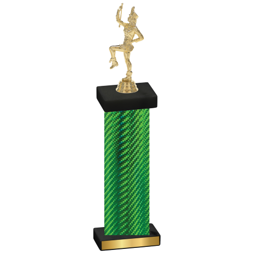 Single Green Carbon Fiber Majorette Trophy