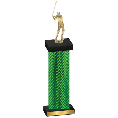 Single Green Carbon Fiber Golf Trophy