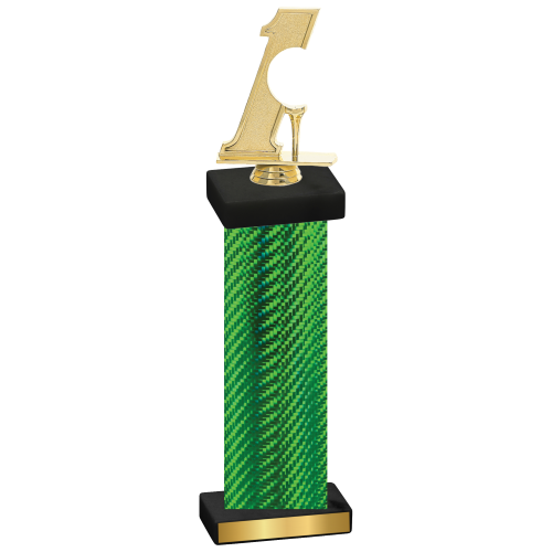 Single Green Carbon Fiber Golf Trophy