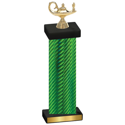 Single Green Carbon Fiber Academics Trophy