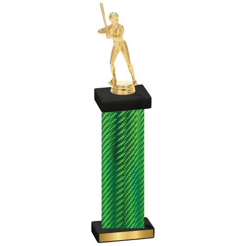 Single Green Carbon Fiber Softball Trophy