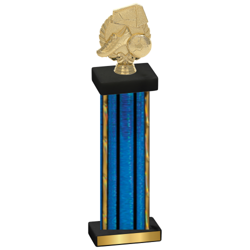 Single Blue Glacier Soccer Trophy