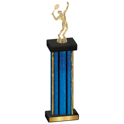 Single Blue Glacier Tennis Trophy