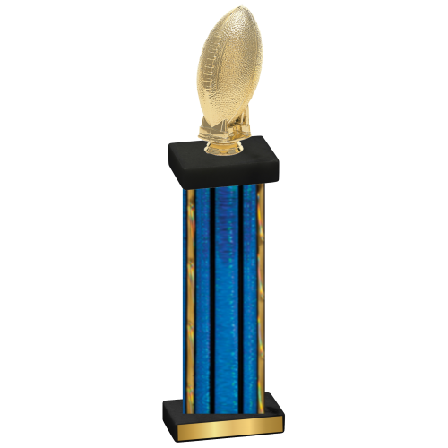 Single Blue Glacier Football Trophy