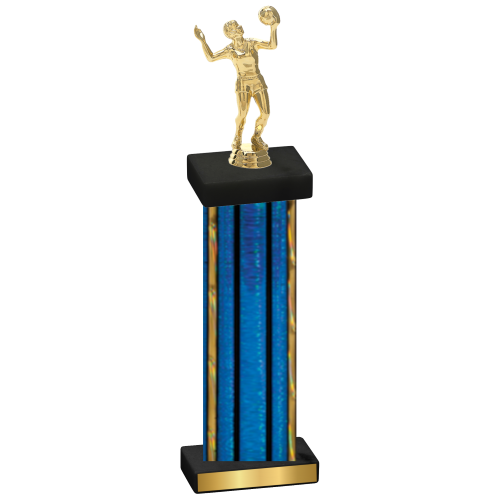 Single Blue Glacier Volleyball Trophy