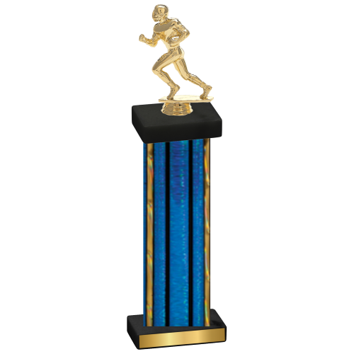 Single Blue Glacier Football Trophy