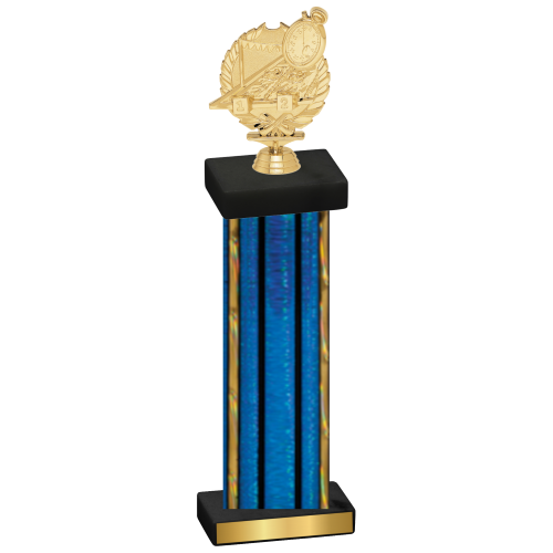 Single Blue Glacier Swimming Trophy