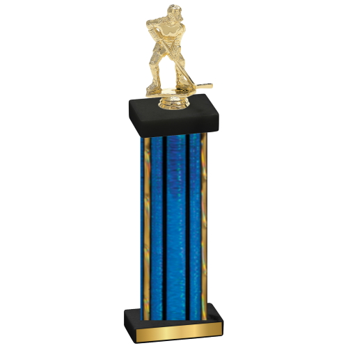 Single Blue Glacier Hockey Trophy