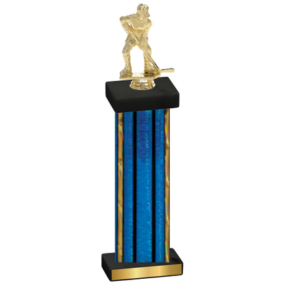 Single Blue Glacier Hockey Trophy