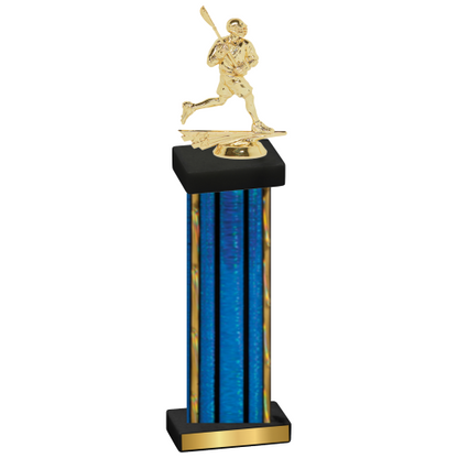 Single Blue Glacier Lacrosse Trophy