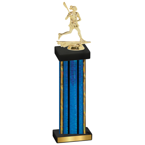 Single Blue Glacier Lacrosse Trophy