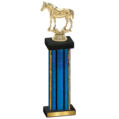 Single Blue Glacier Horses Trophy