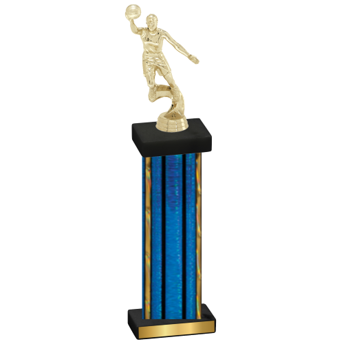 Single Blue Glacier Basketball Trophy