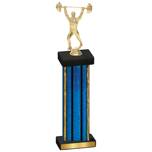 Single Blue Glacier Weights Trophy