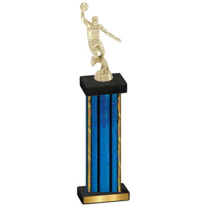 Single Blue Glacier Basketball Trophy