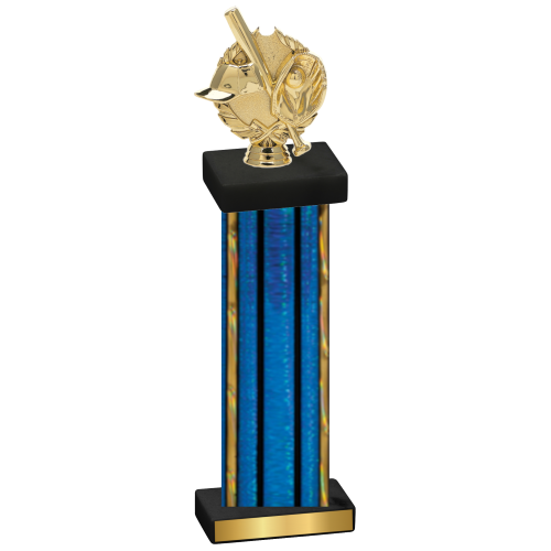 Single Blue Glacier Baseball Trophy