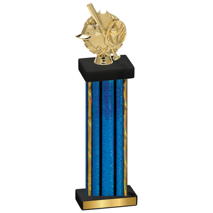 Single Blue Glacier Baseball Trophy