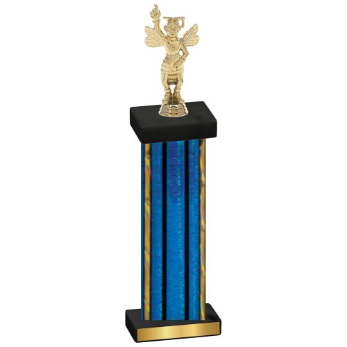 Single Blue Glacier Academics Trophy