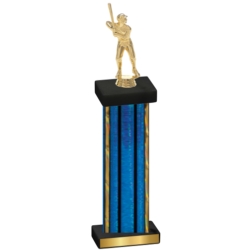 Single Blue Glacier Baseball Trophy