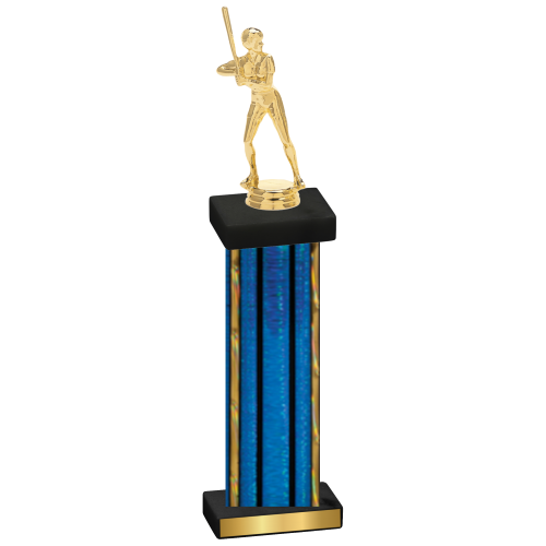 Single Blue Glacier Softball Trophy