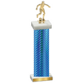 Single Blue Carbon Fiber Soccer Trophy