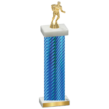 Single Blue Carbon Fiber Rugby Trophy