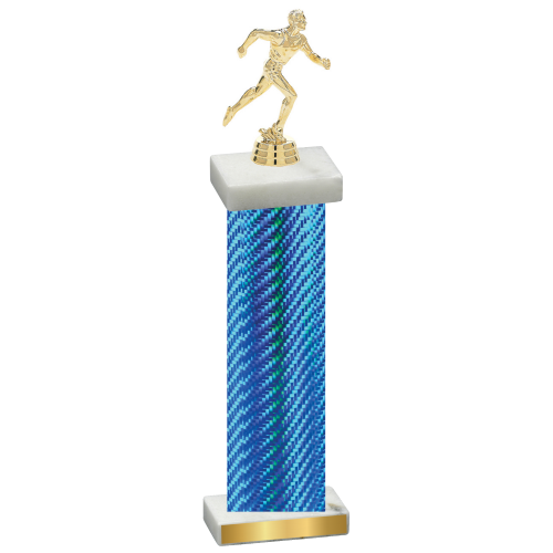 Single Blue Carbon Fiber Running Trophy