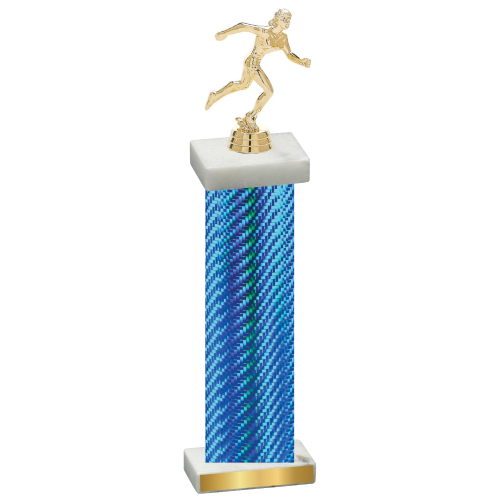 Single Blue Carbon Fiber Running Trophy