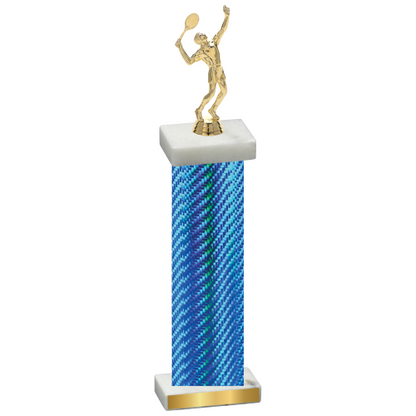 Single Blue Carbon Fiber Tennis Trophy