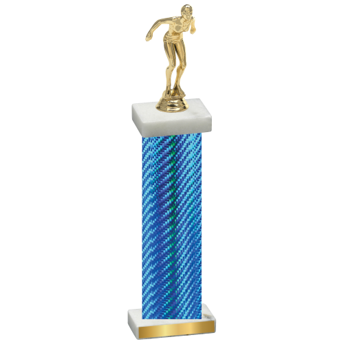 Single Blue Carbon Fiber Tennis Trophy