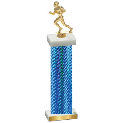 Single Blue Carbon Fiber Football Trophy