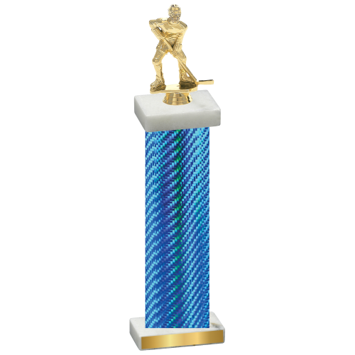 Single Blue Carbon Fiber Hockey Trophy