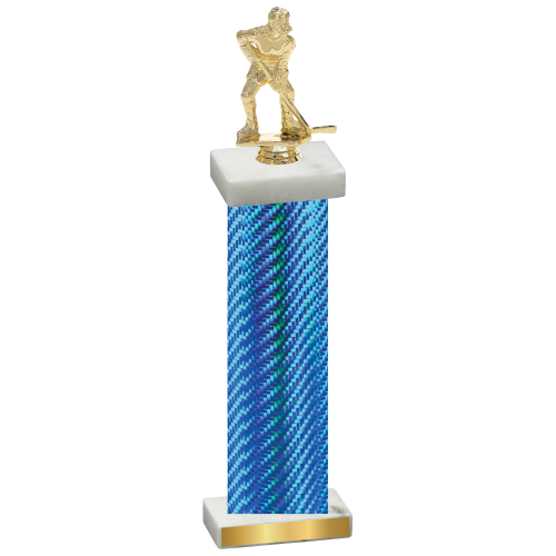 Single Blue Carbon Fiber Hockey Trophy