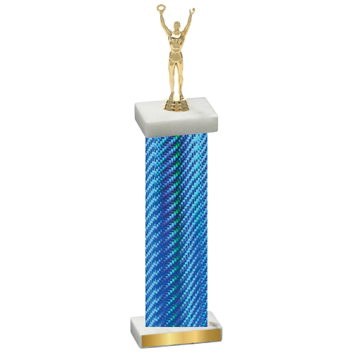 Single Blue Carbon Fiber Victory Trophy