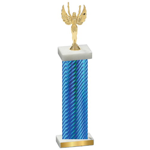 Single Blue Carbon Fiber Victory Trophy