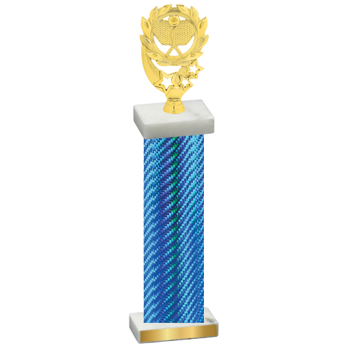 Single Blue Carbon Fiber Pickleball Trophy