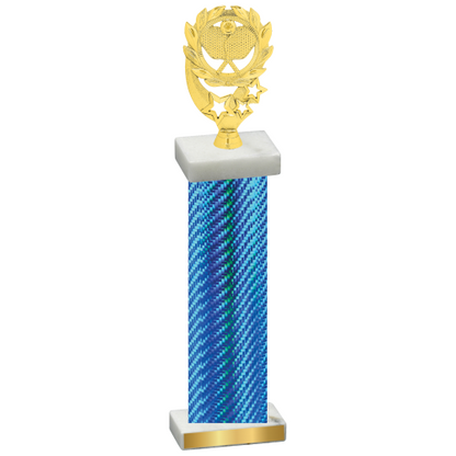 Single Blue Carbon Fiber Pickleball Trophy