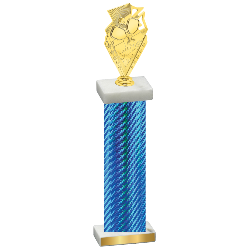 Single Blue Carbon Fiber Pickleball Trophy