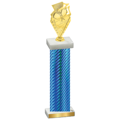 Single Blue Carbon Fiber Pickleball Trophy