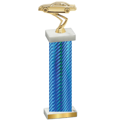 Single Blue Carbon Fiber Cars Trophy