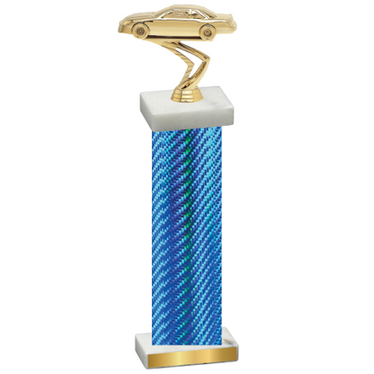 Single Blue Carbon Fiber Cars Trophy